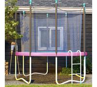 SPORTNOW 10FT Trampoline Spring Cover, Plastic Trampoline Pad Replacement with Elastic Cord, Waterproof, UV Resistant and Tear-Resistant, Pink