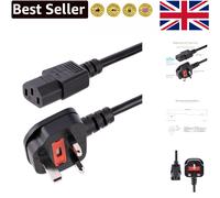 10ft UK Power Cable, 18AWG BS 1363 to C13 for Reliable Device Connectivity