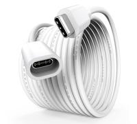 10FT USBC Extension Cable for Ring Solar Panel and Camera, White Waterproof USB C Male to Female Extender Cord 45W Charging Compatible with Ring USBC Solar Panel,Security Camera,Mag-Safe Charger