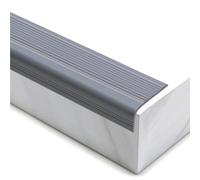 10ft Vinyl Rubber Stair Nosing，Stair Edge Protector，Step Protector，Non-Slip Self Adhesive Stair Edge Protector Peel And Stick Stair For Indoor/Outdoor Stairs(Grey)