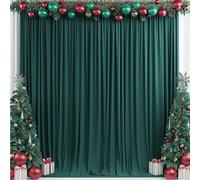10ft x 10ft Blackish Green Backdrop Curtains for Party Valentine's Day Arch Stage Wedding Ceremony Curtains Fabric Photography Backdrop for Baby Showers Home Decoration, 5ft x 10ft, 2 Panels