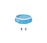 10ft x 30in Blue Round Fast Set Inflatable Above Ground Pool Set