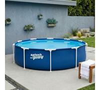 10Ft X 30In Dark Blue Round Steel Pro Above Ground Pool