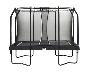 10Ft X 7Ft Salta Black Premium Rectangular Trampoline With Enclosure