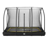 10ft x 7ft Salta Black Rectangular Comfort Edition Inground Trampoline with Enclosure