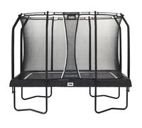 10ft x 7ft Salta Black Rectangular Premium Trampoline with Enclosure