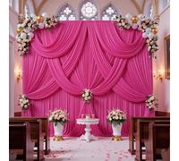 10ftx20ft Lavender Wrinkle-Free Backdrop Drapes for Party, 4 Panels 5ftx10ft Lavender Polyester Background Curtains Backdrop Decorations for Wedding, Birthday