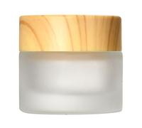 10g 15g 20g 30g 50g 60g Frosted Glass Cream Jar Empty Makeup Cosmetic Container with Wood Grain Lid for Face Cream Glass Cosmetic Bottle Elegant Lotion Bottle Cosmetic Packaging Accessory Cream Jar