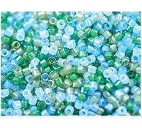 10g Delica Seed Beads 11/0, Japanese Glass Beads Miyuki, Luminous Mix 7