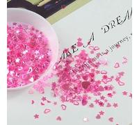 10g/lot Crystal Nail Sequins Mixed Star Heart Plum Flakes Sequins Paillettes for Nails Art Manicure,Wedding Decor Confetti-Fuchsia-Mixed Shape 10g