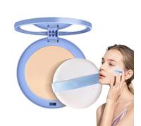 10g Matte Face Powder Setting Makeup, Oil Control Face Pressed Powder, Waterproof Long Lasting Finishing Powder, Matte Perfection Pressed Powder With Powder Puff, Matte Wet And Dry Powder With Mir-ror