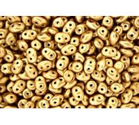 10g Matubo SuperDuo Czech Seed Beads 2.5x5mm Matte Metallic Flax Pale Gold Unique Beading Supplies Jewellery Making Czech Republic