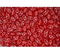 10g Matubo SuperDuo Czech Seed Beads 2.5x5mm Opal Red Bright Luster Unique Beading Supplies Jewellery Making Czech Republic