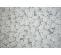 10g Matubo SuperDuo Czech Seed Beads 2.5x5mm Opaque White Matt Unique Beading Supplies Jewellery Making Czech Republic