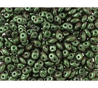 10g Matubo SuperDuo Czech Seed Beads 2.5x5mm Polychrome Olive Mauve Unique Beading Supplies Jewellery Making Czech Republic