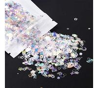 10g Mixed PET Glitters Flakes Love Heart Star Flowers Crystal Sequins Epoxy Resin Mold Filler Nails Art Decors Resin Mold Filling Filler
