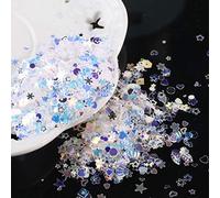 10g Mixed PVC Glitters Flakes Peaches Love Heart Star Moons for Shell Crystal Sequins Epoxy Resin Mold Filler Nails Art Epoxy Resin Mold Filling