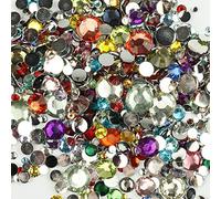 10g Mixed Sizes Flat Back Non-Stick Rhinestone Crystal Diamantes Nail Art & Craft Scrapbooking Embellishments 90 Available Colours (10g, Normal Mixed #1001)