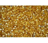 10g Miyuki 10/0 Triangle Japanese Seed Beads 2.5mm 1102 Silver Lined Gold Beading Supplies Jewellery Making Japanese Beads