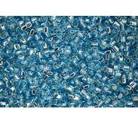 10g Miyuki 10/0 Triangle Japanese Seed Beads 2.5mm 1803 Silver Lined Light Blue Beading Supplies Jewellery Making Japanese Beads