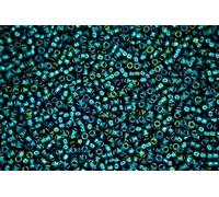 10g Miyuki 11/0 Round Japanese Seed Beads 2mm 1017 Silver Lined Emerald AB Rocailles Beading Supplies Jewellery Making Japanese Beads
