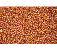 10g Miyuki 11/0 Round Japanese Seed Beads 2mm 91008 Silver Lined Orange AB Rocailles Beading Supplies Jewellery Making Japanese Beads