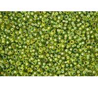 10g Miyuki 11/0 Round Japanese Seed Beads 2mm 91014 Silver Lined Chartreuse Rocailles Beading Supplies Jewellery Making Japanese Beads