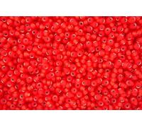 10g Miyuki 11/0 Round Japanese Seed Beads 2mm 910F Matte Silver Lined Flame Red Rocailles Beading Supplies Jewellery Making Japanese Beads