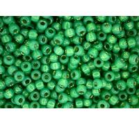 10g Miyuki 6/0 Round Japanese Seed Beads 4mm 9646 Dyed Green Silver Lined Alabaster Rocailles Beading Supplies Jewellery Making Japanese Beads