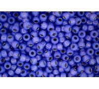 10g Miyuki 6/0 Round Japanese Seed Beads 4mm 9649 Dyed Violet Silver Lined Alabaster Rocailles Beading Supplies Jewellery Making Japanese Beads