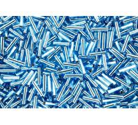 10g Miyuki 6mm Bugle Japanese Glass Seed Beads 918 Silver Lined Light Blue Beading Supplies Jewellery Making Japanese Beads DIY Bead Supply