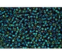 10g Miyuki 8/0 Round Japanese Seed Beads 3mm 91017 Silver Lined Emerald AB Rocailles Beading Supplies Jewellery Making Japanese Beads