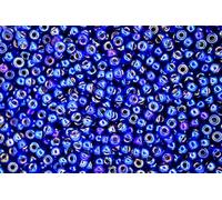 10g Miyuki 8/0 Round Japanese Seed Beads 3mm 91020 Silver Lined Cobalt AB Rocailles Beading Supplies Jewellery Making Japanese Beads