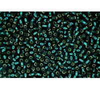 10g Miyuki 8/0 Round Japanese Seed Beads 3mm 930 Silver Lined Transparent Dark Teal Rocailles Beading Supplies Jewellery Making Japanese Beads