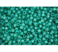 10g Miyuki 8/0 Round Japanese Seed Beads 3mm 9572 Dyed Seafoam Silver Lined Alabaster Rocailles Beading Supplies Jewellery Making Japanese Beads
