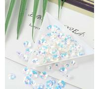 10g/Pack Blue Crystal Sequin PET Round Flower Plum Rectangle Sequins for Craft, Bag Decro,DIY Sewing Accessories-8mm Cup Plum