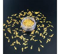 10g/Pack-Gold Color Cross Shape Holographic Glitter Sequins for Resin Art Craft Nail DIY Decoration Accessories-LB200