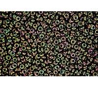 10g TOHO 11/0 Demi Japanese Seed Beads 2mm 509 Higher Metallic Purple/Green Iris Donut Ring Beading Supplies Jewellery Making Japanese Beads