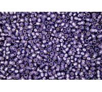 10g TOHO 11/0 Round Japanese Seed Beads 2mm 2124 Silver Lined Milky Lavender Rocailles Beading Supplies Jewellery Making Japanese Beads