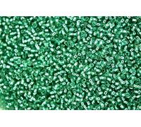 10g TOHO 15/0 Round Japanese Seed Beads 1.5mm 24B Silver Lined Dark Peridot Rocailles Beading Supplies Jewellery Making Japanese Beads