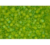 10g TOHO 6/0 Round Japanese Seed Beads 4mm 164F Transparent Rainbow Frosted Lime Green Rocailles Beading Supplies Jewellery Making Japanese Beads