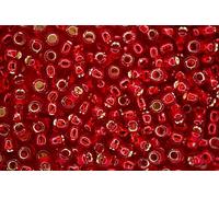 10g TOHO 6/0 Round Japanese Seed Beads 4mm 25D Silver Lined Garnet Rocailles Beading Supplies Jewellery Making Japanese Beads