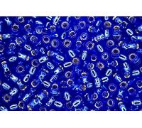 10g TOHO 6/0 Round Japanese Seed Beads 4mm 35 Silver Lined Sapphire Rocailles Beading Supplies Jewellery Making Japanese Beads