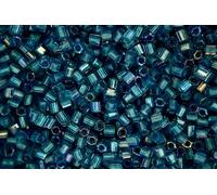 10g TOHO 8/0 Hexagon Japanese Seed Beads 3mm 274 Inside Color Rainbow Crystal/Green Teal Lined Beading Supplies Jewellery Making Japanese Beads