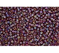 10g TOHO 8/0 Round Japanese Seed Beads 3mm 166B Transparent Medium Amethyst Rainbow Rocailles Beading Supplies Jewellery Making Japanese Beads