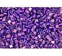10g TOHO 8/0 Triangle Japanese Seed Beads 3mm 461 Higher Metallic Grape Rocailles Beading Supplies Jewellery Making Japanese Beads