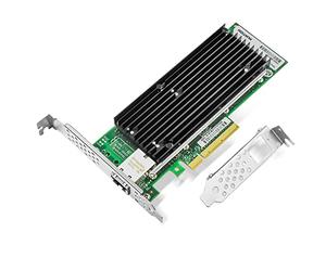 10Gb PCI-E NIC Network Card,Single Copper RJ45 Port with Intel X540-T1 Controller,PCI Express v3.0 X8,Ethernet Adapter for Windows Server/Windows/Linux/ESX, Compare to Intel X540-BT1