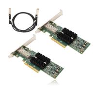 10Gb SFP+ PCI-E Network Card NIC, 2PCS PCIE SFP+ Network Adapter MNPA19 10Gb SFP+ PCIE Network Card with 3.28ft Conversion Cable PICE Network Adapter Card for for PC