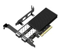 10Gb SFP+ PCIe NIC Network Card with Dual 10Gbps SFP+ Port, Intel 82599(X520-DA2) Chip, VIMIN 10G Ethernet LAN Adapter Support Windows7/8/10/11/Linux/VMware, Compatible with PCI Express X8 & X16