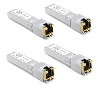 10GBASE-T SFP+ RJ45 Network Transceiver Module, 10Gb Copper Mini GBIC with Upgrade Realtek Chip, Compatible with Cisco SFP-10G-T-S, Ubiquiti, Open Switch (4)